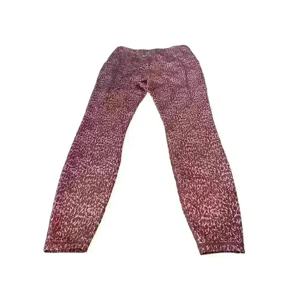 High-Waisted Mulberry Leopard Jacquard Leggings All in Motion Sz S EUC - Picture 3 of 6